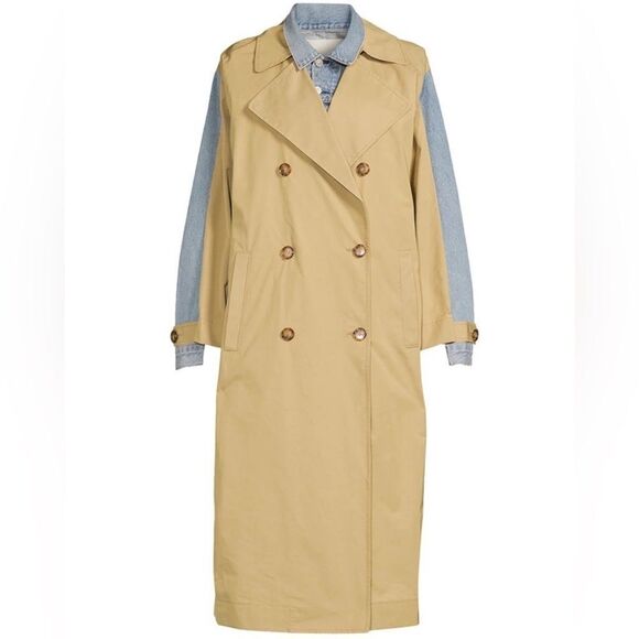 SOLD OUT NEW 🎊🎊 NWT $1395 Citizens of Humanity Spliced Denim Trench Coat M/L - Picture 5 of 8